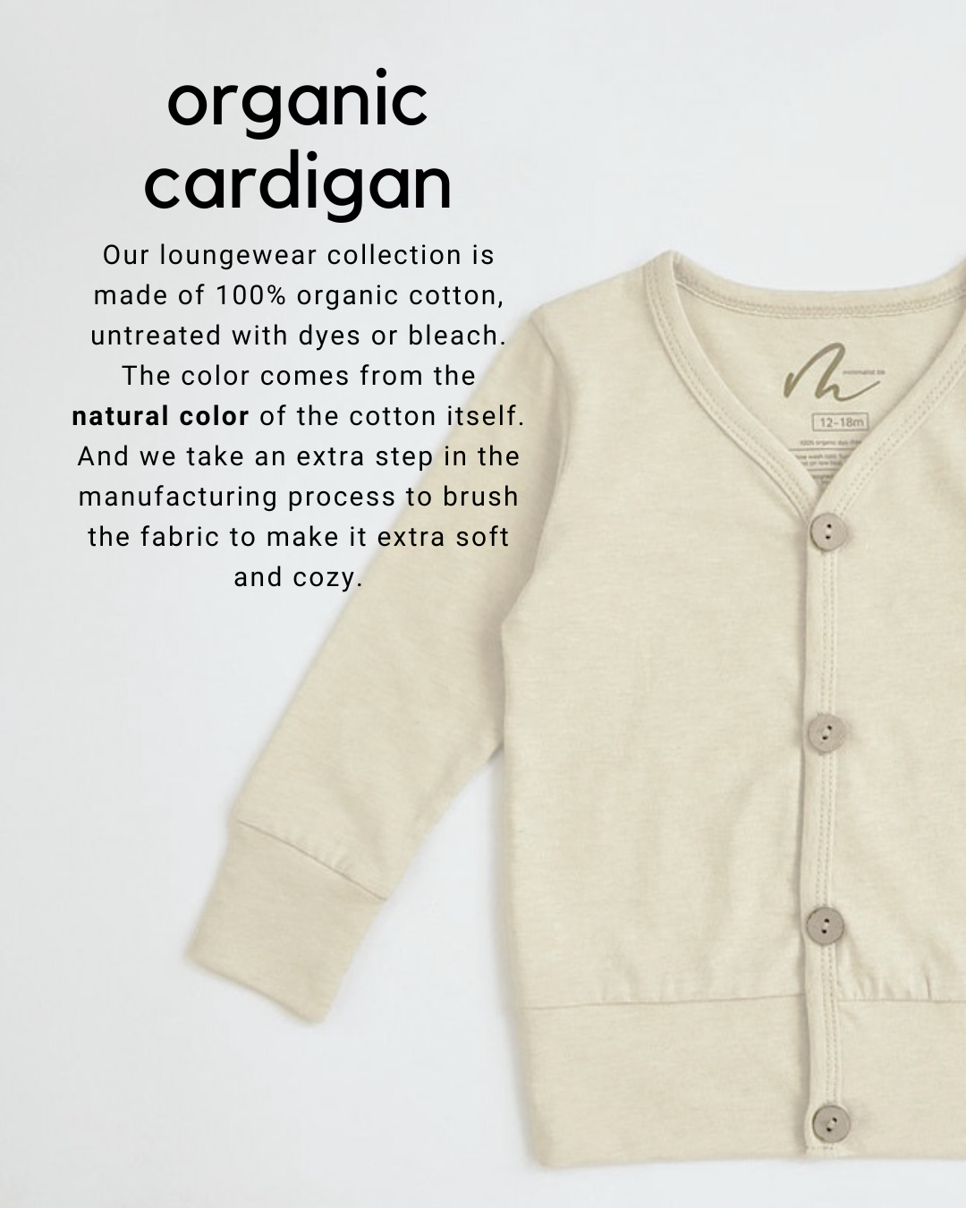 Organic Cardigan minimalist bb capsule wardrobe for little ones