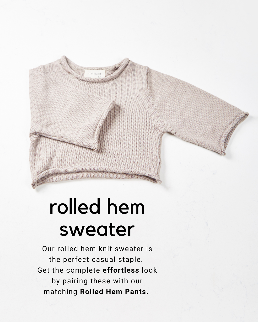 Rolled Hem Knit Sweater