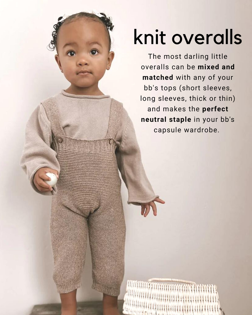 Baby top knit overalls